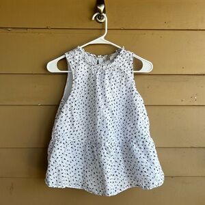 LOFT Eyelet Peplum Halter Blouse - Size MP - Floral Casual Summer Office